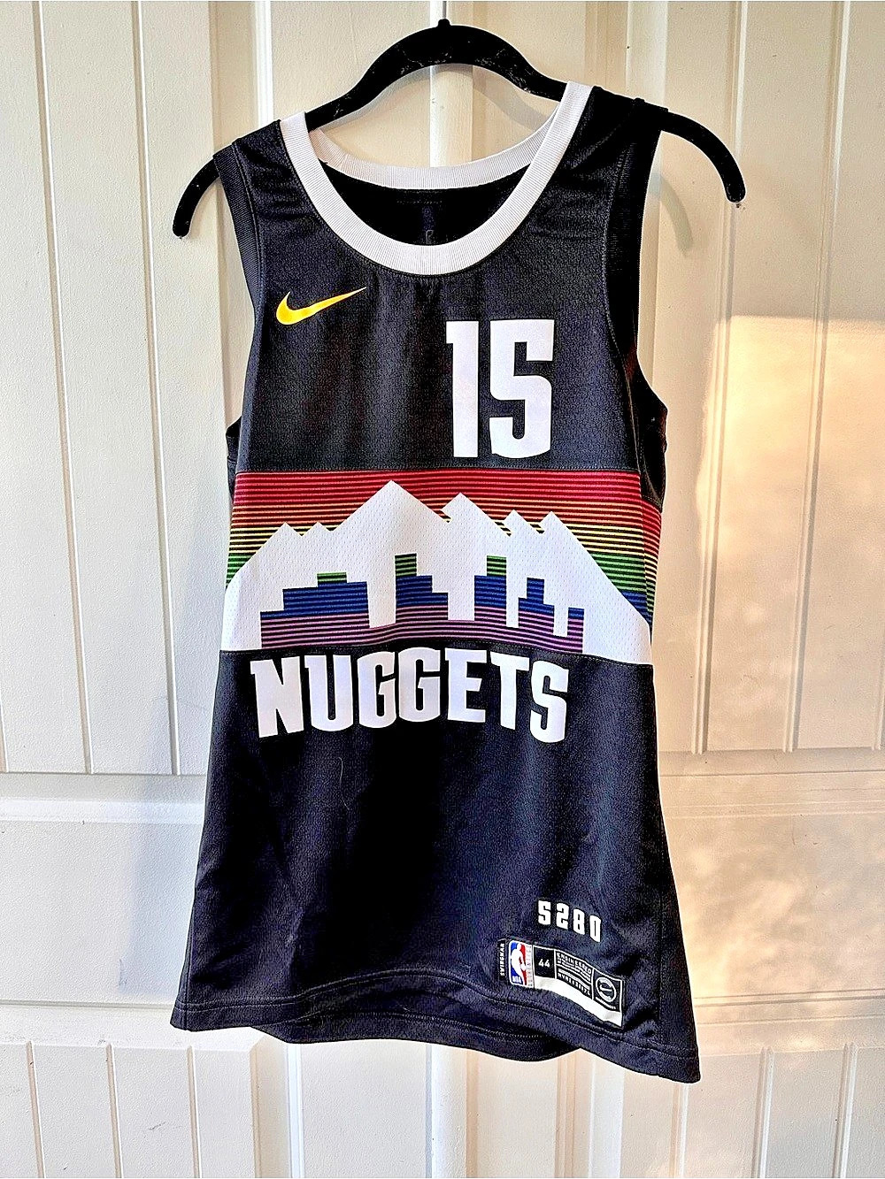 Nike Denver Nuggets Nikola Jokic City Edition Swingman Jersey Black & White Size